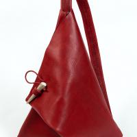 Red Leather Rain Drop Purse